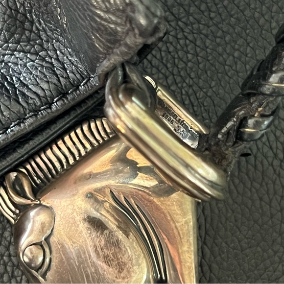 Barry Kieselstein-Cord Vintage Equestrian Leather Bag 925 Sterling Silver Horse - Picture 6 of 16